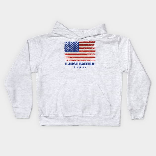 I Farted - Long Live America Kids Hoodie by Crazy Collective